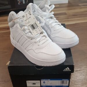 Adidas White Mid-Top Sneakers